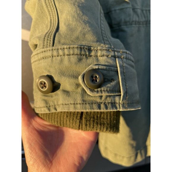 Vintage Y2K Gap 1969 army green utility parka jacket removable quilted liner L - Picture 5 of 16